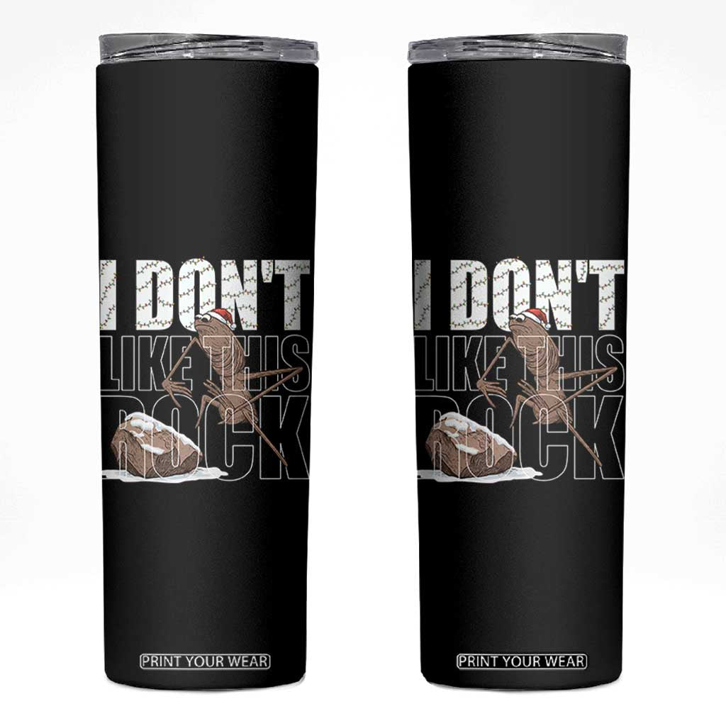 Marcus The Worm Christmas Meme Skinny Tumbler Funny Brain Rot Gen Z TS14 Black Print Your Wear