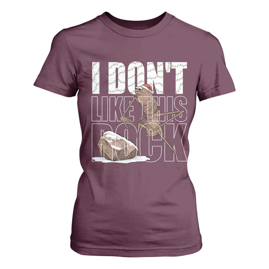 Marcus The Worm Christmas Meme T Shirt For Women Funny Brain Rot Gen Z TS14 Maroon Print Your Wear