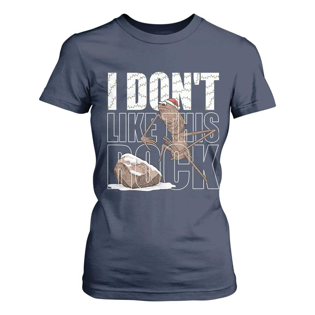 Marcus The Worm Christmas Meme T Shirt For Women Funny Brain Rot Gen Z TS14 Navy Print Your Wear