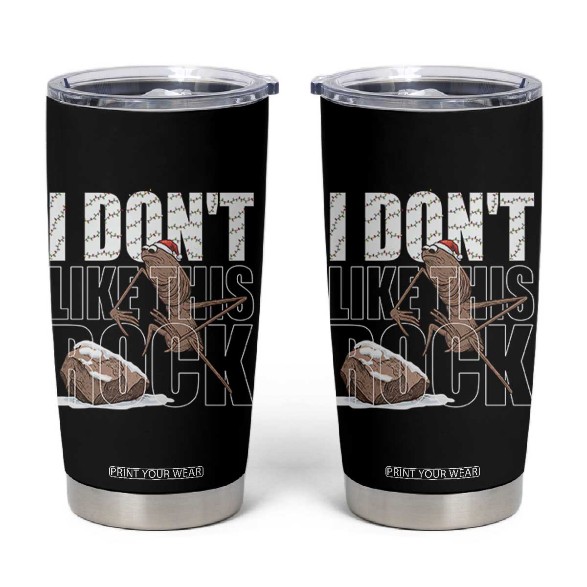 Marcus The Worm Christmas Meme Tumbler Cup Funny Brain Rot Gen Z TS14 Black Print Your Wear