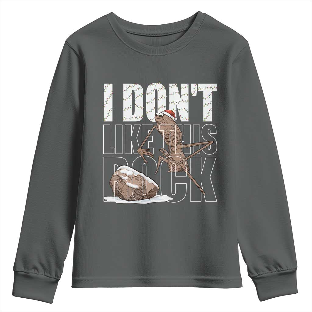 Marcus The Worm Christmas Meme Youth Sweatshirt Funny Brain Rot Gen Z TS14 Dark Heather Print Your Wear