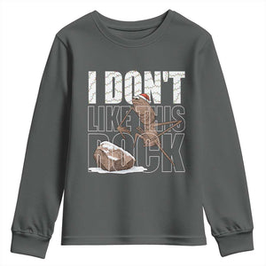 Marcus The Worm Christmas Meme Youth Sweatshirt Funny Brain Rot Gen Z TS14 Dark Heather Print Your Wear