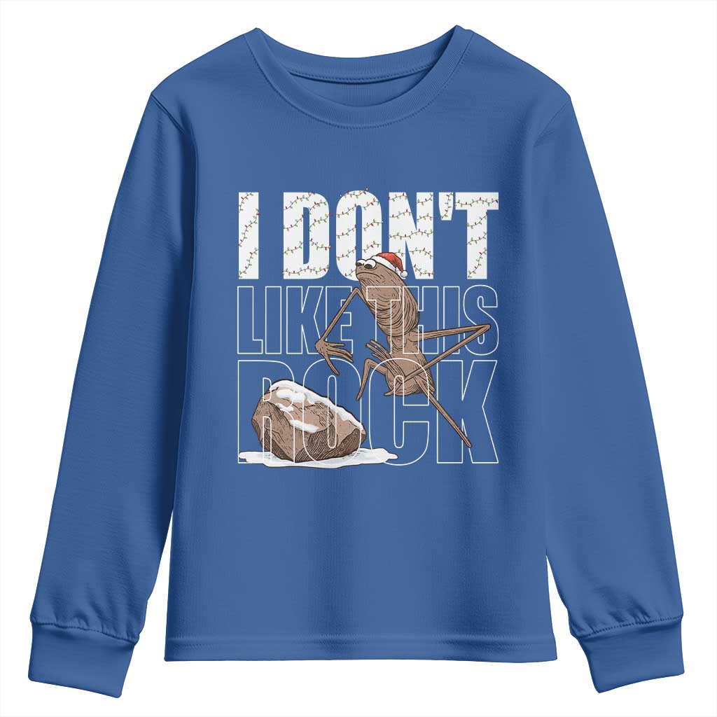 Marcus The Worm Christmas Meme Youth Sweatshirt Funny Brain Rot Gen Z TS14 Royal Blue Print Your Wear