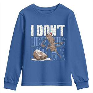 Marcus The Worm Christmas Meme Youth Sweatshirt Funny Brain Rot Gen Z TS14 Royal Blue Print Your Wear
