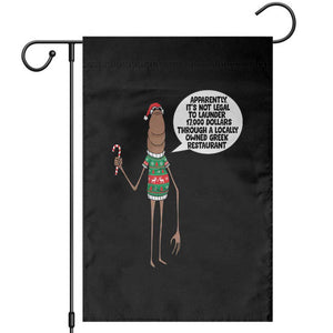 Marcus The Worm Christmas Meme Garden Flag Locally Owned Greek Restaurant TS14 Black Print Your Wear