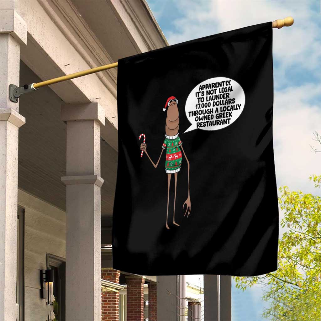 Marcus The Worm Christmas Meme Garden Flag Locally Owned Greek Restaurant TS14 Print Your Wear