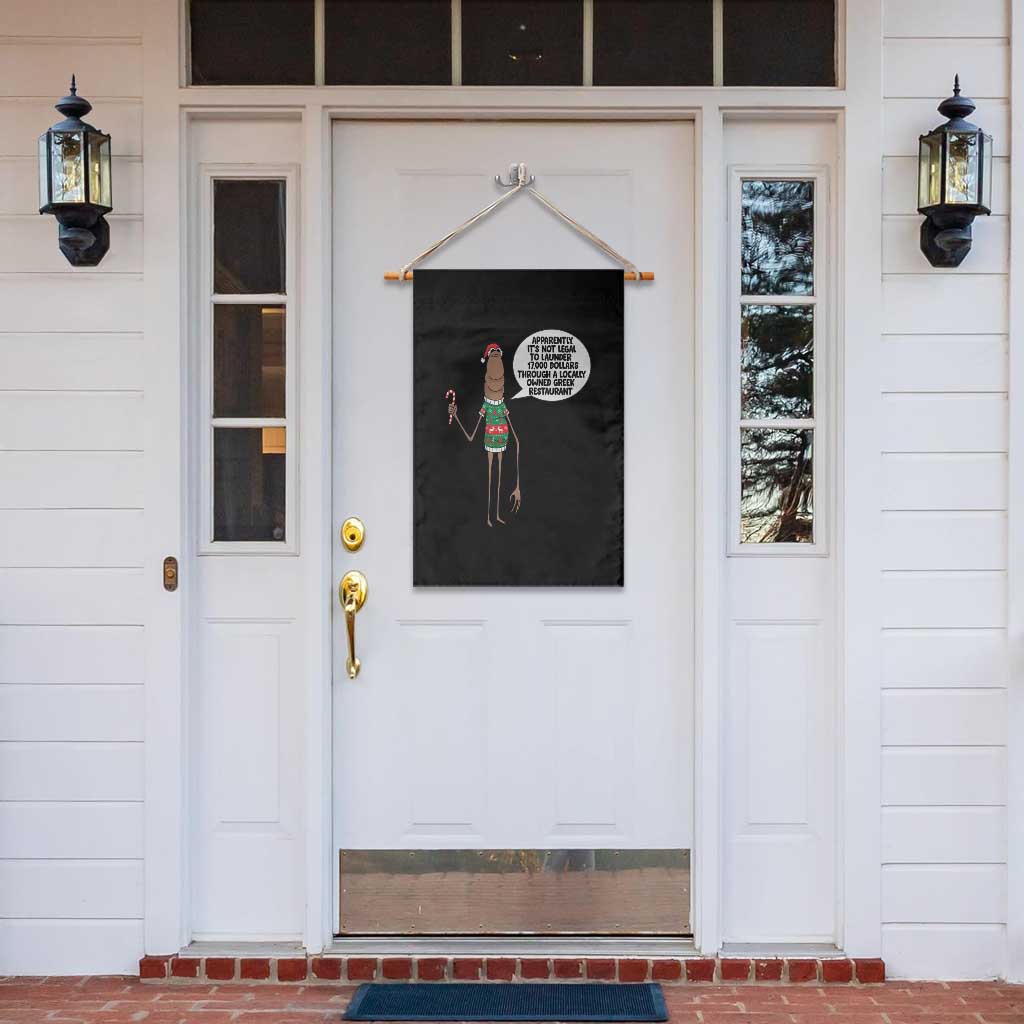 Marcus The Worm Christmas Meme Garden Flag Locally Owned Greek Restaurant TS14 Print Your Wear