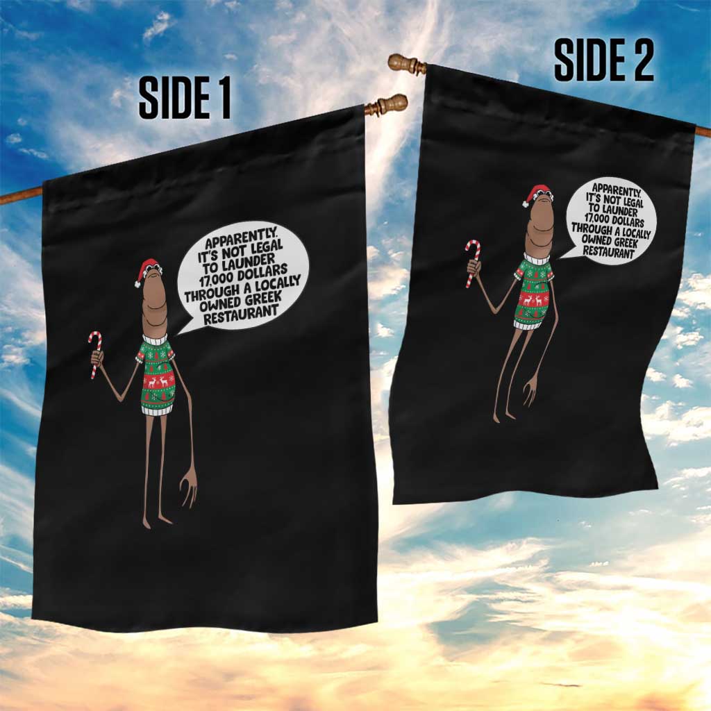 Marcus The Worm Christmas Meme Garden Flag Locally Owned Greek Restaurant TS14 Print Your Wear
