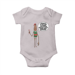 Marcus The Worm Christmas Meme Baby Onesie Locally Owned Greek Restaurant TS14 Ice Gray Print Your Wear