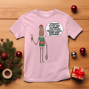 Marcus The Worm Christmas Meme T Shirt Locally Owned Greek Restaurant TS14 Light Pink Print Your Wear