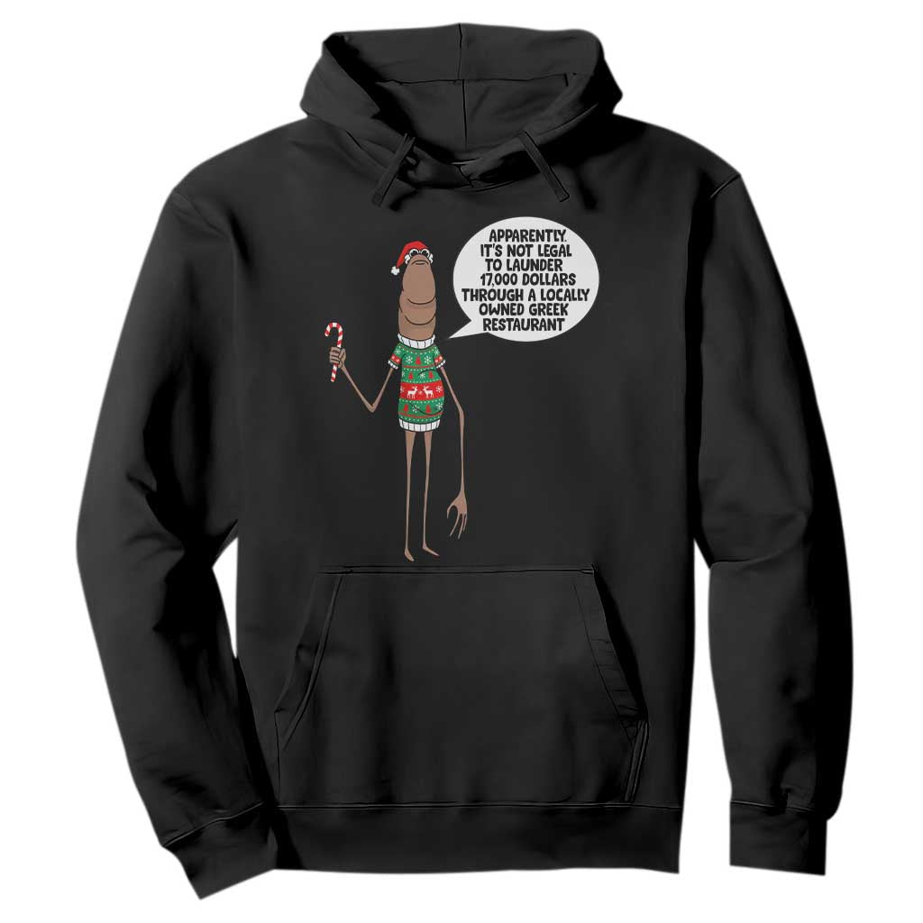 Marcus The Worm Christmas Meme Hoodie Locally Owned Greek Restaurant TS14 Black Print Your Wear