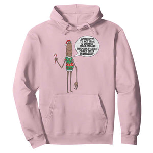 Marcus The Worm Christmas Meme Hoodie Locally Owned Greek Restaurant TS14 Light Pink Print Your Wear
