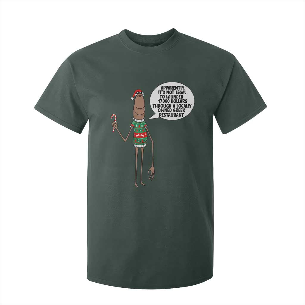 Marcus The Worm Christmas Meme T Shirt For Kid Locally Owned Greek Restaurant TS14 Dark Forest Green Print Your Wear