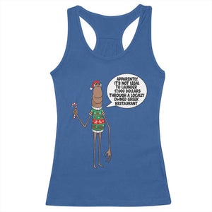 Marcus The Worm Christmas Meme Racerback Tank Top Locally Owned Greek Restaurant TS14 Royal Blue Print Your Wear