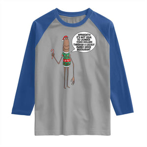 Marcus The Worm Christmas Meme Raglan Shirt Locally Owned Greek Restaurant TS14 Sport Gray Royal Print Your Wear