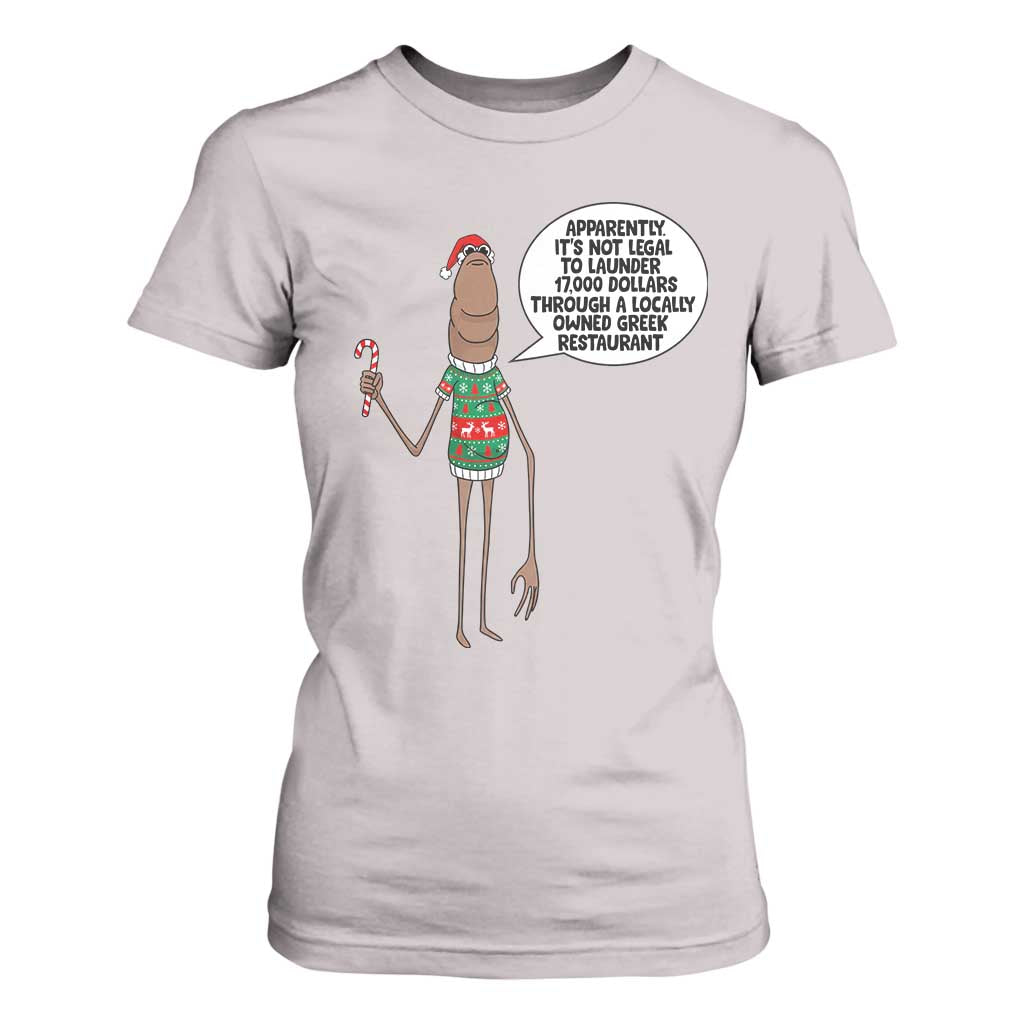 Marcus The Worm Christmas Meme T Shirt For Women Locally Owned Greek Restaurant TS14 Ice Gray Print Your Wear
