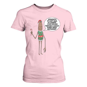 Marcus The Worm Christmas Meme T Shirt For Women Locally Owned Greek Restaurant TS14 Light Pink Print Your Wear