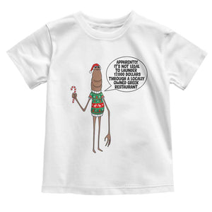 Marcus The Worm Christmas Meme Toddler T Shirt Locally Owned Greek Restaurant TS14 White Print Your Wear