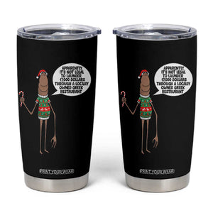 Marcus The Worm Christmas Meme Tumbler Cup Locally Owned Greek Restaurant TS14 Black Print Your Wear