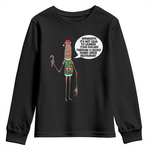 Marcus The Worm Christmas Meme Youth Sweatshirt Locally Owned Greek Restaurant TS14 Black Print Your Wear
