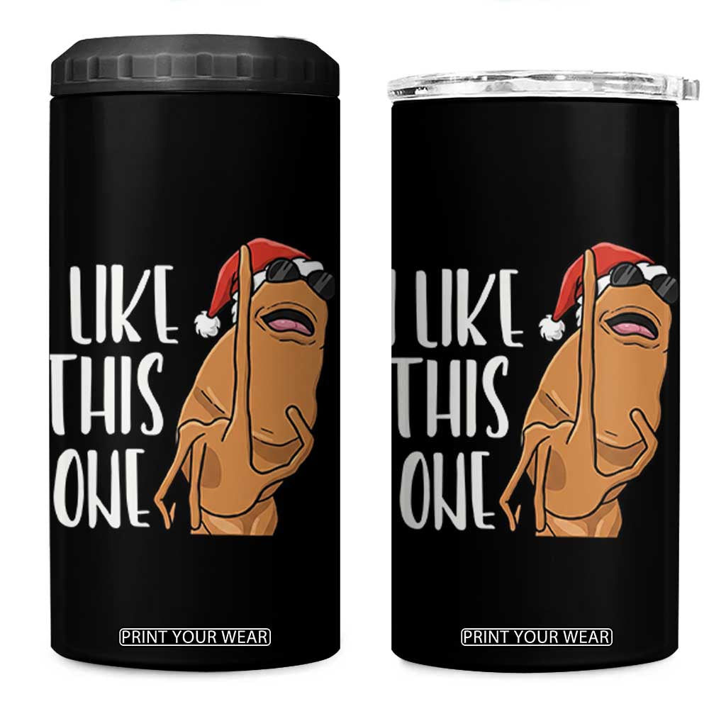 Marcus The Worm Christmas Meme 4 in 1 Can Cooler Tumbler I Like This One TS14 One Size: 16 oz Black Print Your Wear