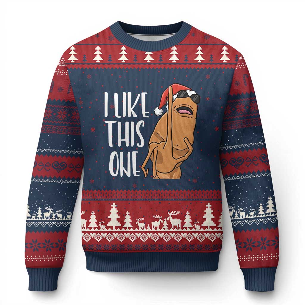 Marcus The Worm Xmas Meme Ugly Christmas Sweater I Like This One TS14 Navy Red Print Your Wear