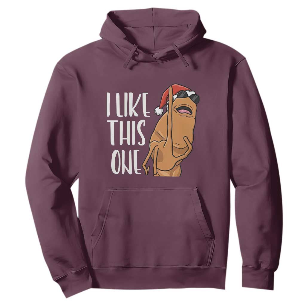Marcus The Worm Christmas Meme Hoodie I Like This One TS14 Maroon Print Your Wear