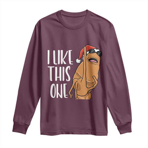Marcus The Worm Christmas Meme Long Sleeve Shirt I Like This One TS14 Maroon Print Your Wear