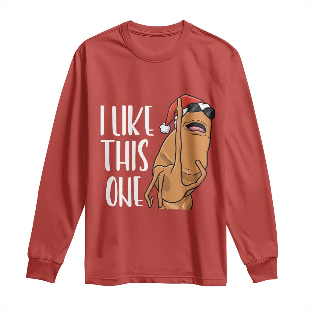 Marcus The Worm Christmas Meme Long Sleeve Shirt I Like This One TS14 Red Print Your Wear