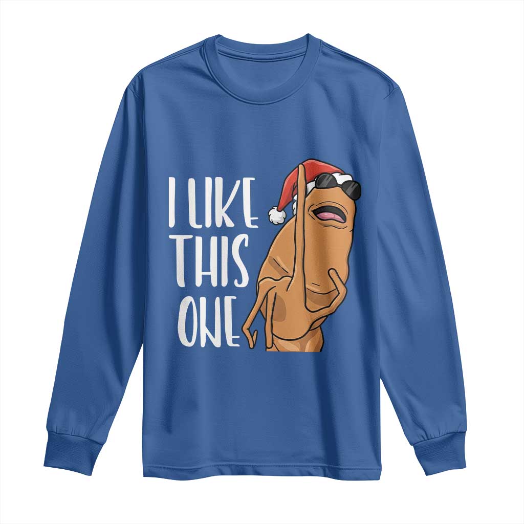 Marcus The Worm Christmas Meme Long Sleeve Shirt I Like This One TS14 Royal Blue Print Your Wear