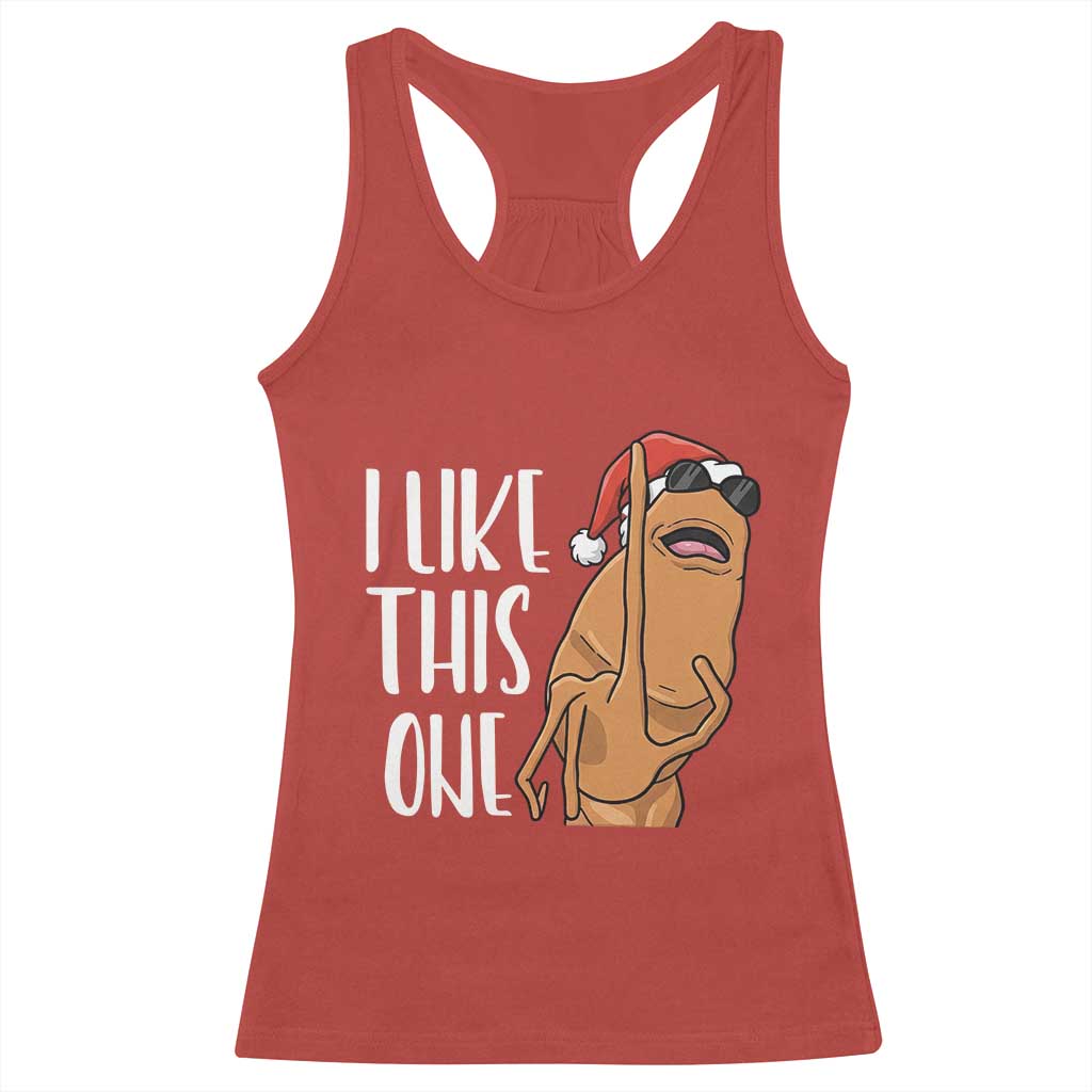 Marcus The Worm Christmas Meme Racerback Tank Top I Like This One TS14 Red Print Your Wear