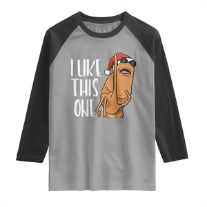 Marcus The Worm Christmas Meme Raglan Shirt I Like This One TS14 Sport Gray Black Print Your Wear