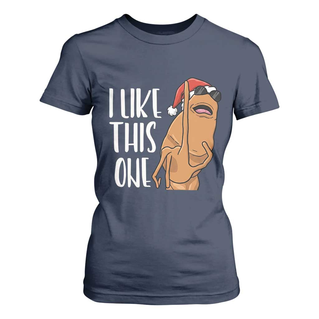 Marcus The Worm Christmas Meme T Shirt For Women I Like This One TS14 Navy Print Your Wear
