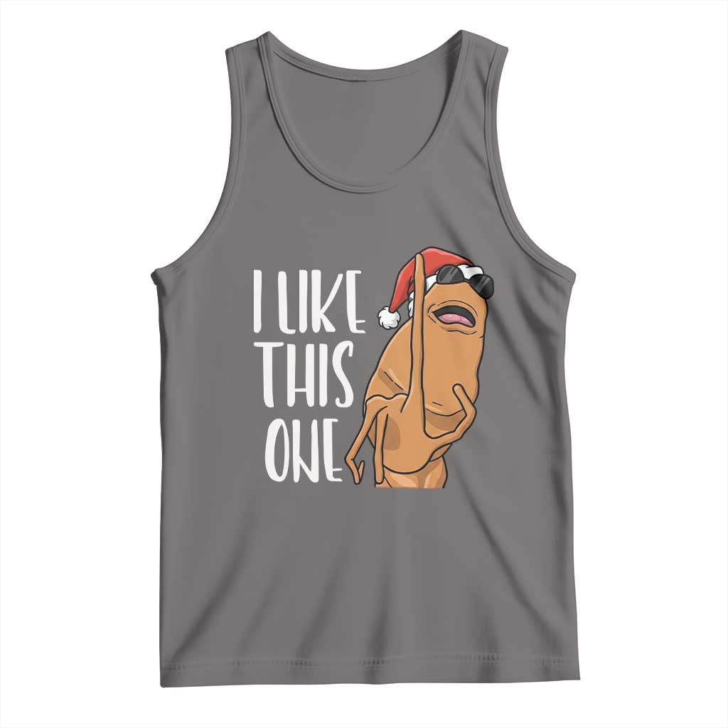 Marcus The Worm Christmas Meme Tank Top I Like This One TS14 Deep Heather Print Your Wear