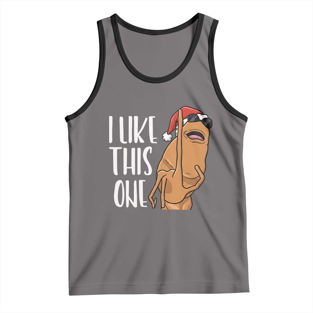 Marcus The Worm Christmas Meme Tank Top I Like This One TS14 Deep Heather Black Print Your Wear