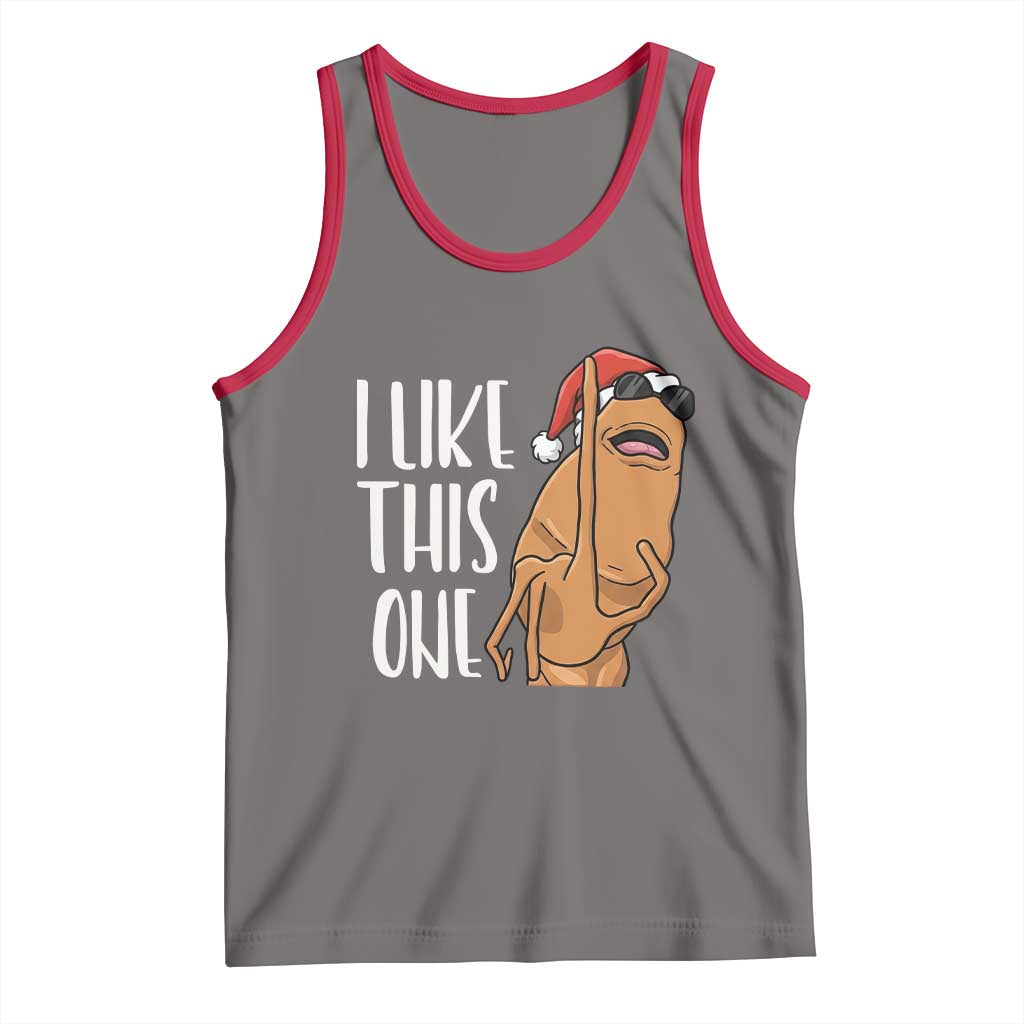 Marcus The Worm Christmas Meme Tank Top I Like This One TS14 Deep Heather Red Print Your Wear