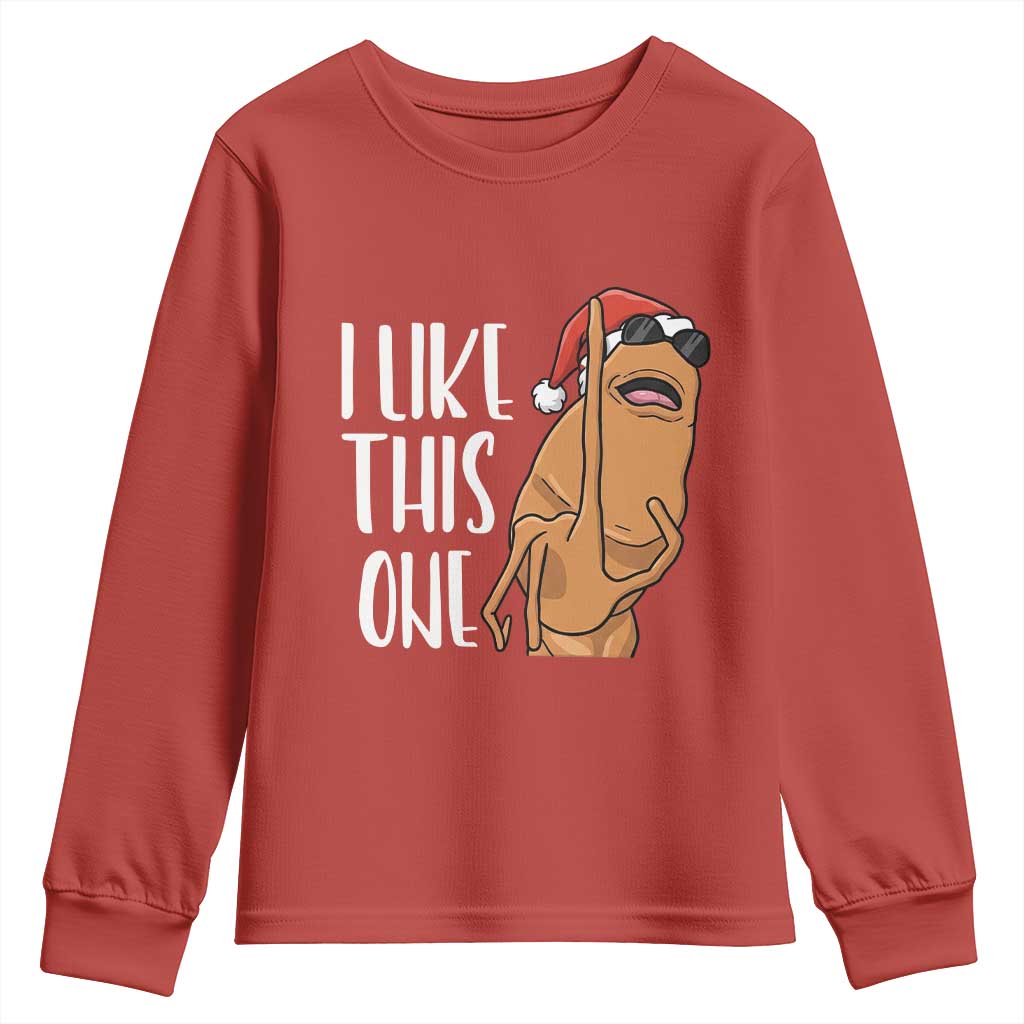 Marcus The Worm Christmas Meme Youth Sweatshirt I Like This One TS14 Red Print Your Wear