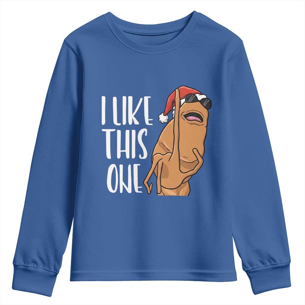 Marcus The Worm Christmas Meme Youth Sweatshirt I Like This One TS14 Royal Blue Print Your Wear