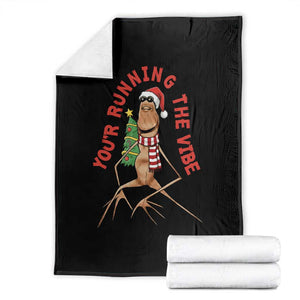 Marcus The Worm Christmas Meme Throw Blanket You Are Running The Vibe TS14 Black Print Your Wear