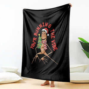 Marcus The Worm Christmas Meme Throw Blanket You Are Running The Vibe TS14 Print Your Wear