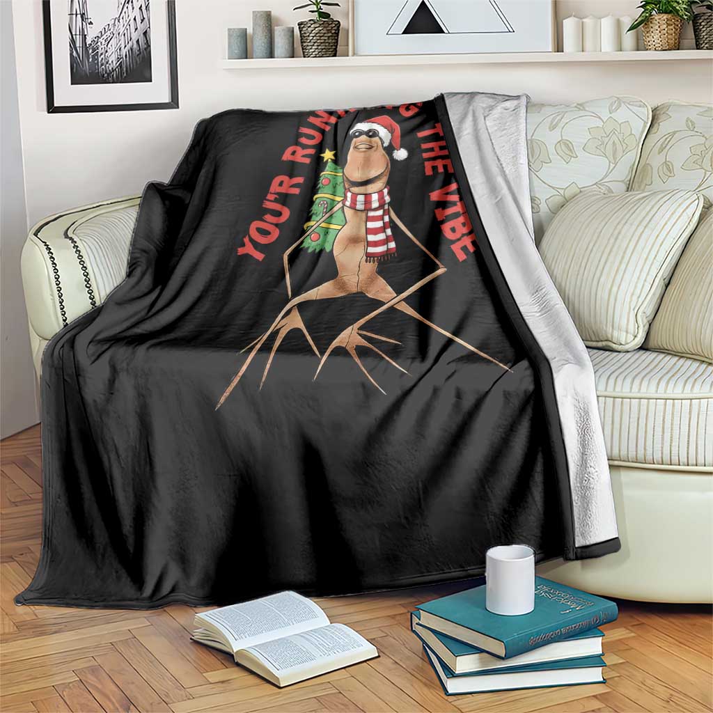 Marcus The Worm Christmas Meme Throw Blanket You Are Running The Vibe TS14 Print Your Wear