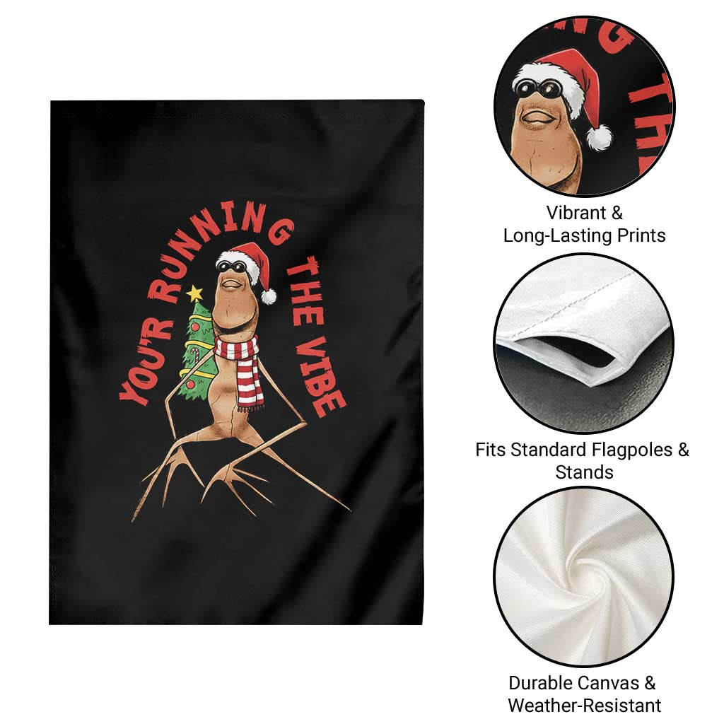Marcus The Worm Christmas Meme Garden Flag You Are Running The Vibe TS14 Print Your Wear