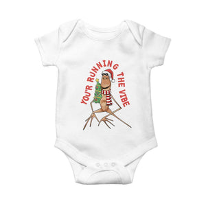 Marcus The Worm Christmas Meme Baby Onesie You Are Running The Vibe TS14 White Print Your Wear