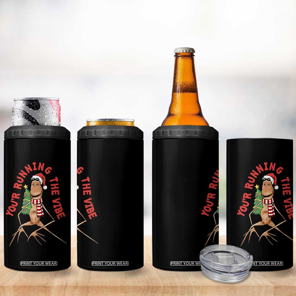 Marcus The Worm Christmas Meme 4 in 1 Can Cooler Tumbler You Are Running The Vibe TS14 Print Your Wear