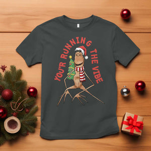 Marcus The Worm Christmas Meme T Shirt You Are Running The Vibe TS14 Dark Heather Print Your Wear