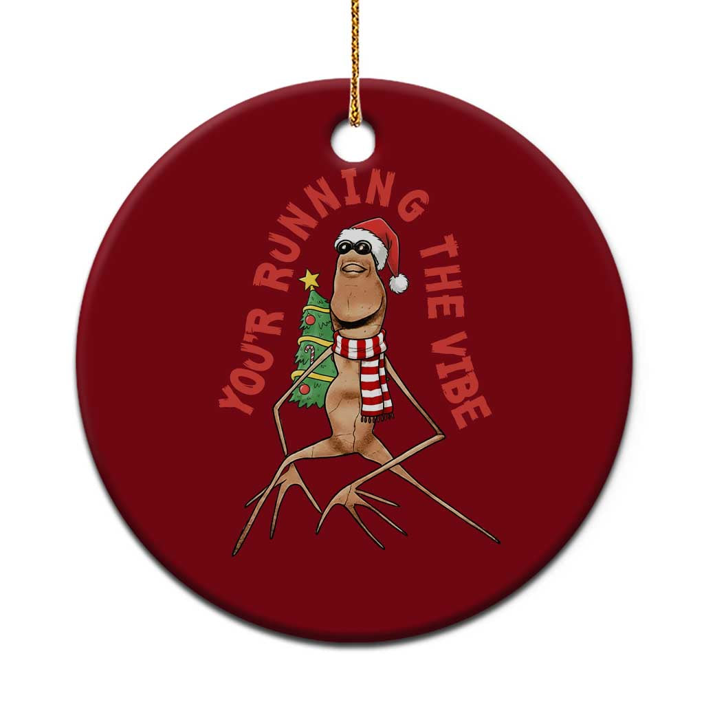 Marcus The Worm Christmas Meme Ceramic Ornament You Are Running The Vibe TS14 1pc Red Print Your Wear