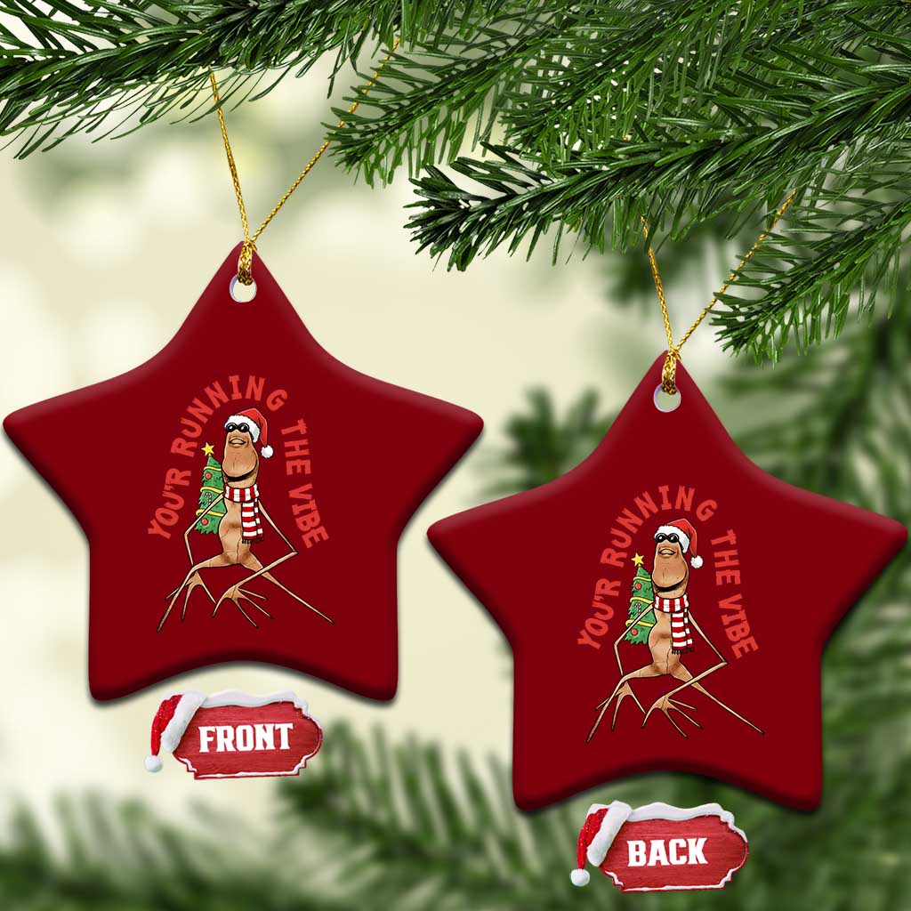 Marcus The Worm Christmas Meme Ceramic Ornament You Are Running The Vibe TS14 Print Your Wear