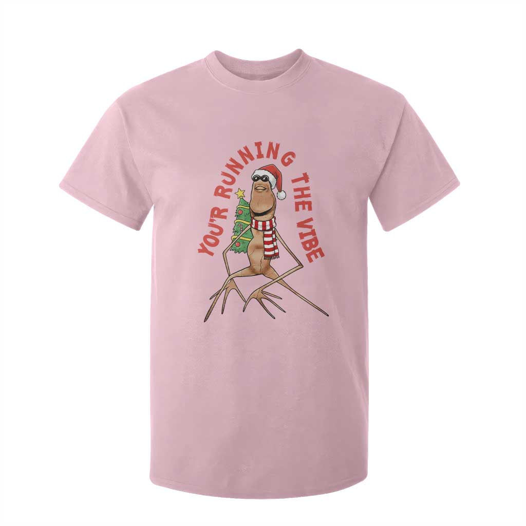 Marcus The Worm Christmas Meme T Shirt For Kid You Are Running The Vibe TS14 Light Pink Print Your Wear