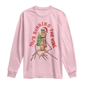 Marcus The Worm Christmas Meme Long Sleeve Shirt You Are Running The Vibe TS14 Light Pink Print Your Wear