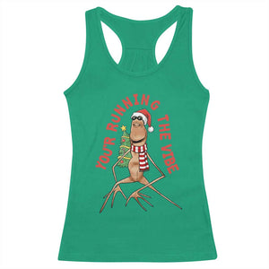 Marcus The Worm Christmas Meme Racerback Tank Top You Are Running The Vibe TS14 Irish Green Print Your Wear